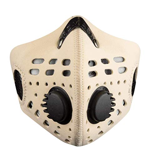 RZ Mask M1 Natural - Maschera Antipolvere con Filtro A Carbone Attivo Corredata da Filtro E Astuccio Gratis - Medium/Small