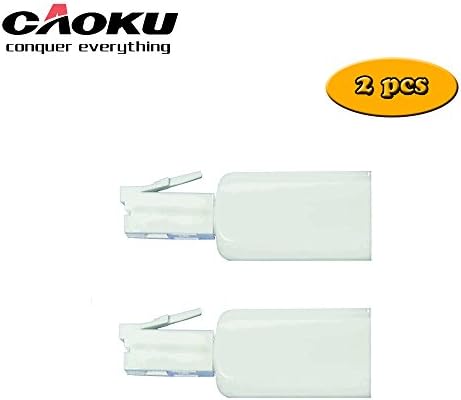 Telephone Cord Detangler Header 360 Degree Landline Swivel Cord Anti-tangle Black\White Telephone Accessory (2pcs, white)