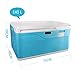 Produktbild 140 Liter Stapelbar Aufbewahrungsbox mit Schloss, Deck Box, ideal für Kleidung, Spielzeug, Werkzeuge und vieles mehr, Cyan