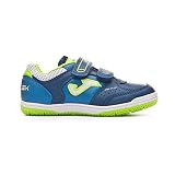  Joma Top Flex Niño Velcro, Zapatilla de fútbol Sala, Navy-Turquoise, Talla 27