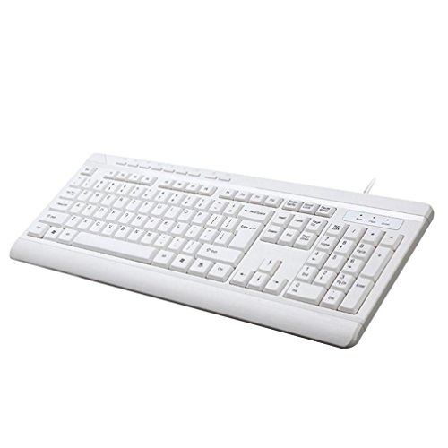Preisvergleich Produktbild Prevently Gaming Tastatur Wired Beleuchtete Gaming Keyboard Mechanische Handel Verdrahtete Tastatur 2.4G Multimedia Wasserdichte drahtlose stumme Tastatur 104 Schlüssel für Notizbuch PC