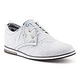  Fusskleidung Herren Business Schnürer Casual Halb Sneaker Schuhe Anzugschuhe Hellblau EU 41