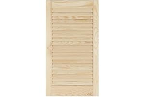KB TOOLS Louvre Door – Pine Wood – Vented Open – Ready to Paint Internal Louvre Cupboard Doors – Slatted Wardrobe Doors – Various Sizes (720mm (28.4") Height, 394mm (15.5") Width)