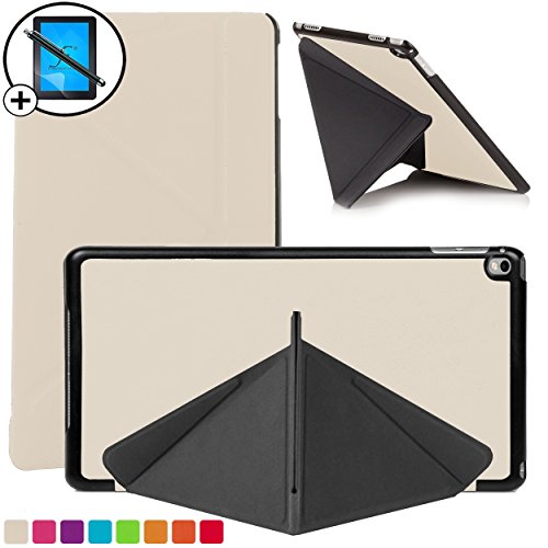 Forefront Cases® Apple iPad Pro 9.7 A1673 (Veröffentlicht März 2016) Origami Hülle Schutzhülle Tasche Smart Case Cover Stand - Rundum-Geräteschutz und intelligente Auto Schlaf / Wach Funktion inkl. Eingabestift und Displayschutz