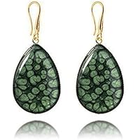 Tropfen-Form Klassische Grün Ohrringe für die Frau