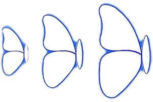 REACHMALL Hübsches Schmetterlings-Vorlagen-Set zum Quilten, Acryl-Nähwerkzeug, verschiedene Größen (S+M+L)