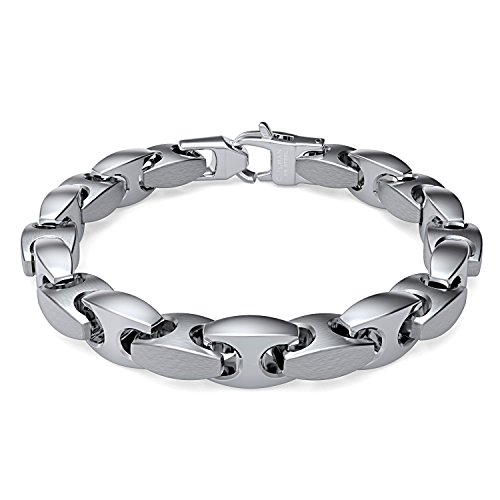 Coolman Schmuck Herren Armbänder Edelstahl-H-Link Armband 8,8 Inch