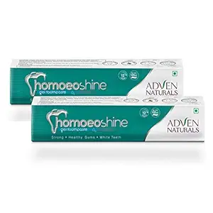 Adven Naturals HOMOEOSHINE TOOTHPASTE GEL 100GM pack of 2