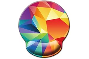 Jahosin Alfombrilla de ratón con Soporte para muñeca, reposamuñecas ergonómico de Espuma viscoelástica Base de Goma Antideslizante para computadora y Oficina 25x23 Colorfulsquare