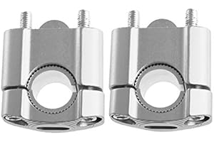 MASO Lenkererhöhung für Motorradlenker, universal, für 22 mm/28 mm, silberfarben