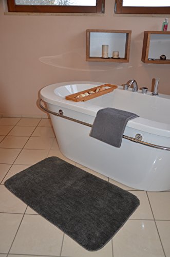Badematte Metal Grau 60×100 cm OEKO-TEX 100 zertifiziert Badteppich - 3