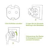 Colico Kindersicherung für Steckdose mit Drehmechanik – Steckdosenschutz Steckdosensicherung Baby Kleinkinder - 6