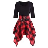 festkleider bern ge 50er Rockabilly Neckholder Kleid Damen Kleid CAMERON Dress Sommerkleid Strandkleid Jerseykleid Freizeitkleid XS-XL Damen Sommerkleid Elegant Ärmellos V-Ausschnitt Chiffon Casual Strandkleid Minikleid Damen 1950er Vintage Abendkleid