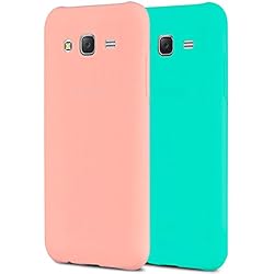 Anfire 2X Samsung J3 Funda, Carcasa Silicona Gel TPU para Samsung Galaxy J3 2016 J310 Ultra Delgado Suave Protectora Caso Flexible Caja Ligero Back Case Cover Anti Rasguños Tapa - Rosa + Azul