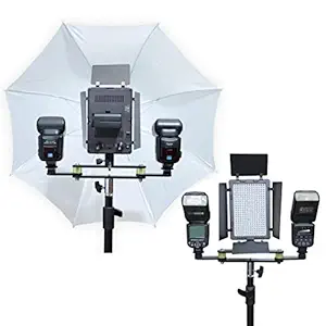 VTS Universal Three Flash Bracket Hot Shoe Speedlight Stand Umbrella Holder for Studio Video DSLR Camera Canon Nikon Youngnuo