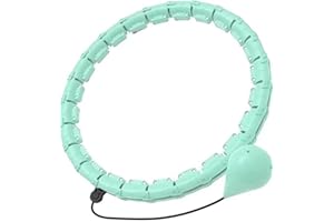 MEBIUSYHC Cotton yangda Smart Hula Ring Hoops, Weighted Hula Hoop for Adults, 24 Knots Detachable & Size Adjustable Smart Hoola Hoop with Auto Rotation and 359-degree Massage, Thin Waist Exercise