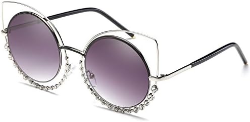 Hot Metal Frames Sexy Cat Eye Sunglasses Women Luxury Brand Design Sunglasses Retro Diamonds Decoration Glasses