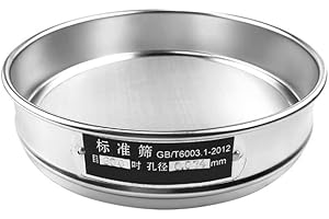 Akatsukiqi Tambour à Tamis Multi-usages en Acier Inoxydable - 20 cm - Idéal pour la préparation des Aliments, la Cuisson et la Cuisson. (Couleur : 325 Mesh 0.045mm)