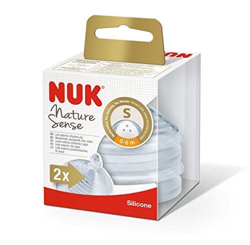 NUK Nature Sense Trinksauger, brustähnlicher Silikon-Sauger, BPA-frei, 2 Stück - 2