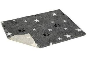 Vetbed NSGBPWS3624 Antidérapant Gris avec Pattes Noires et Etoiles Blanches