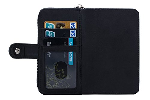 LOOKAY 2 in 1 Kunstleder Schutzhülle für iphone 6S iphone 6 Multifunktions-Tasche Wallet Kartenfächer Rückschale iphone 6s/6 Hülle Etui Case Cover in schwarz - 7