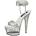 Produktbild Pleaser Adore-778LN Sexy Plateau High Heels Sandaletten Silber Glitter 35-43, Größe:EU-35/US-5/UK-2