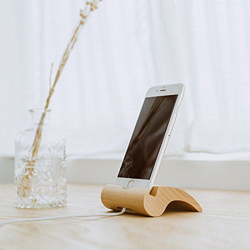 Preisvergleich Produktbild AMYMGLL Kleine tragbare Holztisch Nachttelefonhalter Universalhalter