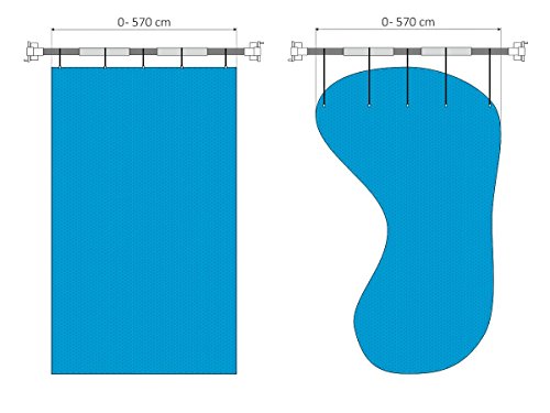 Zelsius – Aluminium Aufrollsystem, für Solar und Pool Planen und Abdeckungen von 300 bis 570 cm, Above ground Poolaufroller - 2