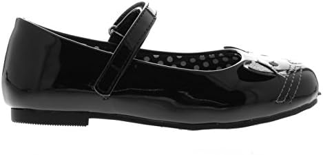 Crafted Kids Girls Cat Ballerina Shoes Child Ballet Pumps Slip On Slight Heel Black UK C11 (29)