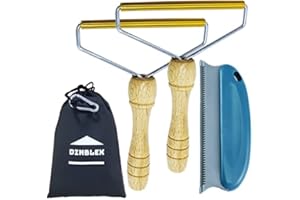 DINBLEX Lint Roller for Pet Hair,Lint Remover, Lint Cleaner Pro Portable Carpet Rake Fabric Fuzz Remover Reusable Dog Hair Carpet Scraper Shaver for Clothes Sweater Woven Couch No More Fluff (Blue)