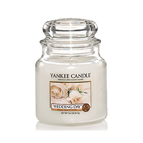 Yankee Candle Classic Housewarmer Mittel, Wedding Day, Duftkerze, Raum Duft im Glas / Jar, 114438E