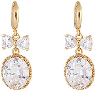 FAONL Ladies Earrings Simple Beautiful Round Symmetry Temperament,Yellow-OneSize