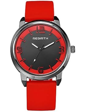 Damen-rot einzigartige Uhr mit roten Lederarmband populären modischer Armbanduhr Mode für Männer