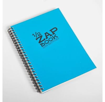Clairefontaine 8349C 1/2 Zap Book carnet spiralé 80F 14,8x21cm 80g Couleur Aléatoire