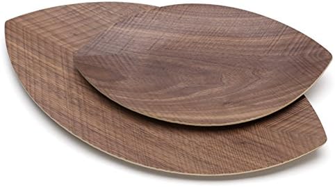 skjfig Modern solid wood bowls creative leaf-shaped fruit candy seed-box-F
