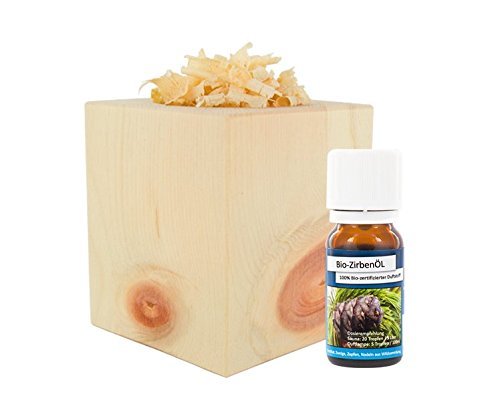 Original Zirbenwürfel mit ZirbenGold-Späne + Bio-Zirbenöl (10ml) | mit Austria Bio Garantie und PEFC-Zertifikat - 3