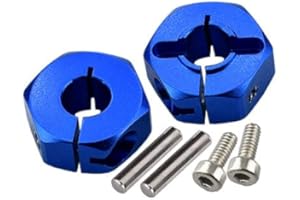 GPM RACING Aluminium Rear Wheel Hex Adapter for Tamiya 1:10 DT-03 R/C Car Upgrades - Blue