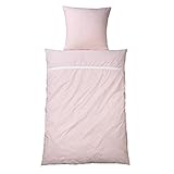 wellyou, Kinder Bettwäsche, rosa weiß Vichy-Karo, 100% Baumwolle