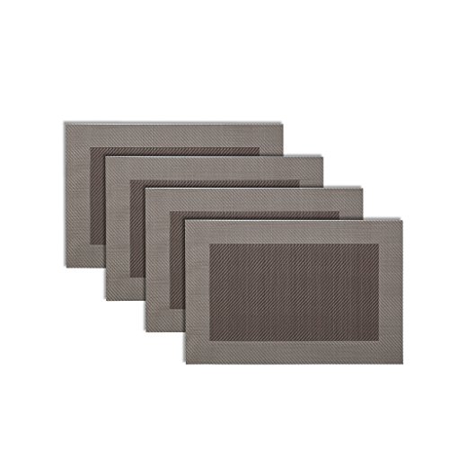 JoHome Tischsets (4er Set) Tabellenplatzmatten Waschbare Vinyl Platzsets 45 * 30cm - 4
