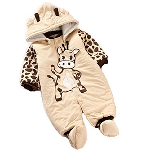 Lowestbest Cute Newborn Girls Boys Warm Body Suit Autumn and Winter Infant Jumpsuits Rompers Outfit Infant Romper Clothes