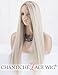 Chantiche Natural Looking Dark Roots Long Ombre Blonde Wig Straight Hair Synthetic Lace Front Wigs UK for Women Side Part Heat Resistant Fiber 22 Inches