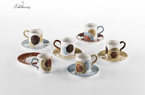 EDELWEISS ceramics, Espresso Cup Set of 6