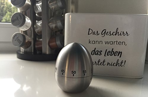 LS Design Edelstahl Eieruhr Kurzzeitmesser Küchentimer Ei Form Wecker Timer - 3