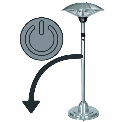 Einhell Elektro Heizpilz Terrassenheizer NHH 2100 (2100 Watt, 3 Heizstufen, Teleskoprohr aus rostfreiem Stahl, verstellbar bis 210 cm, leise) - 4