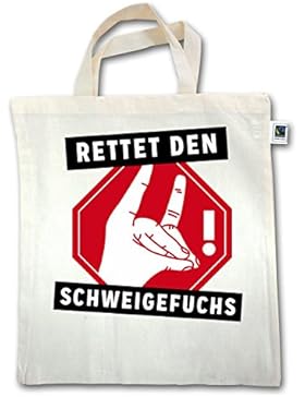 Lehrer - Rettet den Schweigefuchs - Unisize - Natural - XT500 - Jutebeutel kurzer Henkel