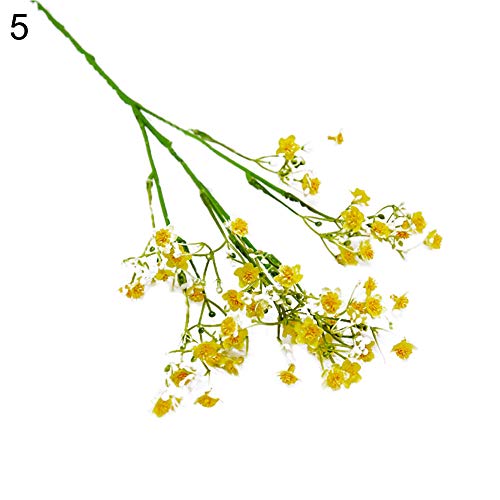 HEsdzML Wedding Bouquet, 1Pc Artificial Flower Babysbreath Garden DIY Party Wedding Holiday Stage Decor - Yellow