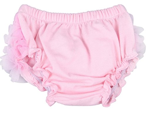 La Vogue Baby Girls Boys Ruffle Pants Knickers Bloomers Nappy Cover (L, Pink)