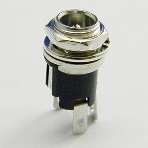 5 Stück 5.5mmx2.1mm DC Spannung Jack Buchse Female Schalttafelmontage Steckverbinder - 3