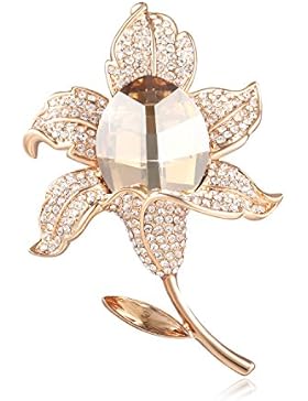 Broschen Modeschmuck PLATO H Weinlese Schmucksache eleganter 3D Gold Brosche KristallRhinestone von Swarovski...