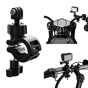 TELESIN Bike Handlebar Mount for GoPro, Bycicle Motorcycle Clamp Mount Holder Adapter for Go Pro Max Hero 9 8 7 6 5 Insta 360 One R One X Go 2 DJI Osmo Action and More Action Cameras Accessories